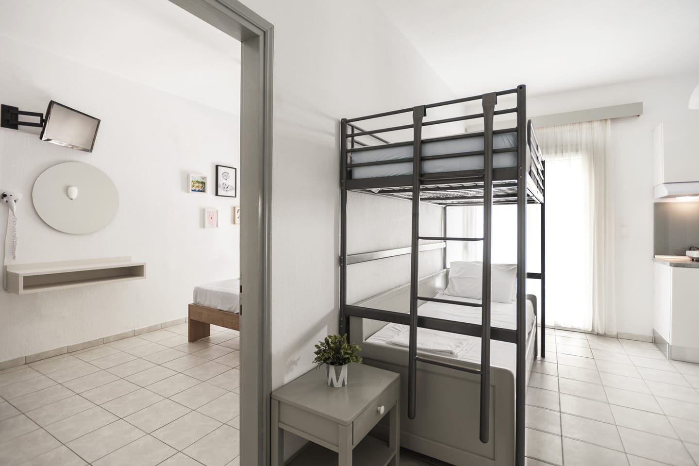 Bunk beds in the apartment living room